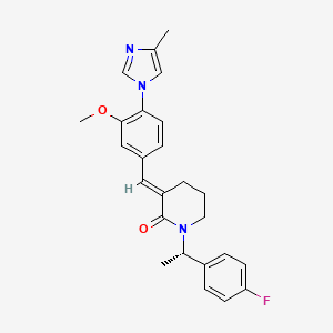 molecular formula C25H26FN3O2 B1671010 E 2012 CAS No. 870843-42-8