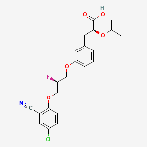 molecular formula C22H22ClFNO5 B1671013 E-3030 free acid CAS No. 478926-45-3