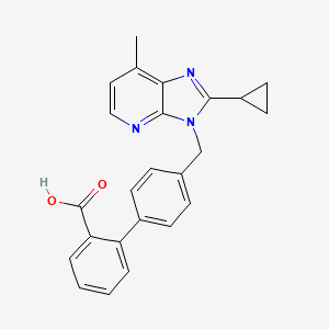 molecular formula C24H21N3O2 B1671017 3-((2'-Carboxybiphenyl-4-yl)methyl)-2-cyclopropyl-7-methyl-3H-imidazo(4,5-b)pyridine CAS No. 135070-05-2