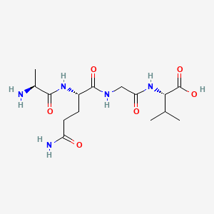 molecular formula C15H27N5O6 B1671030 L-Valine, L-alanyl-L-glutaminylglycyl- CAS No. 503844-09-5