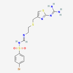 molecular formula C14H17BrN6O2S3 B1671039 Ebrotidine CAS No. 100981-43-9