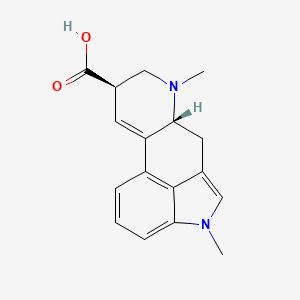 molecular formula C17H18N2O2 B1671044 Ergoline-8beta-carboxylic acid, 9,10-didehydro-1,6-dimethyl- CAS No. 28548-89-2