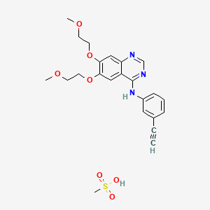 molecular formula C23H27N3O7S B1671055 厄洛替尼甲磺酸盐 CAS No. 248594-19-6