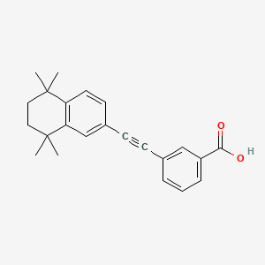 molecular formula C23H24O2 B1671071 3-[2-(5,5,8,8-Tetramethyl-6,7-dihydronaphthalen-2-yl)ethynyl]benzoic acid CAS No. 1010694-08-2