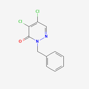 molecular formula C11H8Cl2N2O B1671077 2-苄基-4,5-二氯吡啶并嘧啶-3(2h)-酮 CAS No. 41933-33-9