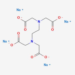 molecular formula C10H12N2O8Na4<br>((NaOOCCH2)2NCH2)2<br>C10H12N2Na4O8 B1671101 Edetate sodium CAS No. 64-02-8