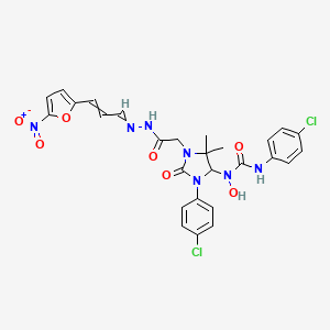 molecular formula C27H25Cl2N7O7 B1671115 eeyarestatin I CAS No. 412960-54-4