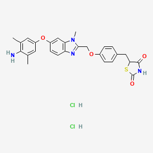 molecular formula C27H28Cl2N4O4S B1671120 Efatutazone Dihydrochloride CAS No. 223132-38-5
