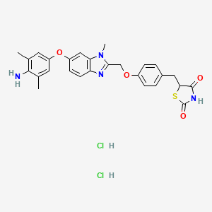 molecular formula C27H28Cl2N4O4S B1671120 Efatutazone dihydrochloride CAS No. 223132-38-5