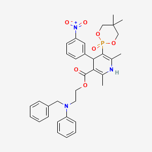 molecular formula C34H38N3O7P B1671133 依非尼地平 CAS No. 111011-63-3