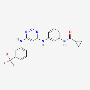 molecular formula C21H18F3N5O B1671137 EGFR-IN-12 CAS No. 879127-07-8