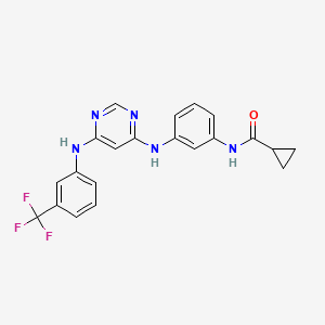 molecular formula C21H18F3N5O B1671137 EGFR Inhibitor CAS No. 879127-07-8
