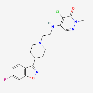 molecular formula C19H21ClFN5O2 B1671139 EGIS 11150 CAS No. 494861-87-9