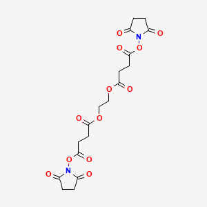 molecular formula C18H20N2O12 B1671143 Ethylene glycol bis(succinimidyl succinate) CAS No. 70539-42-3