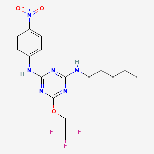 molecular formula C16H19F3N6O3 B1671147 HCV-IN-45 