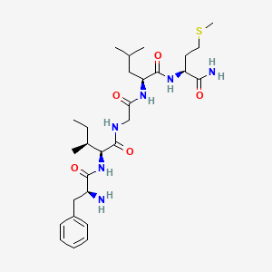 molecular formula C28H46N6O5S B1671166 Eledoisin (7-11) CAS No. 4846-01-9