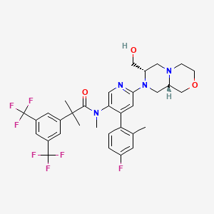 molecular formula C33H35F7N4O3 B1671173 Elinzanetant CAS No. 929046-33-3