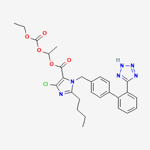 molecular formula C27H29ClN6O5 B1671175 Elisartan CAS No. 149968-26-3