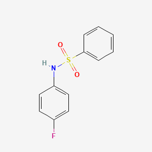 molecular formula C12H10FNO2S B1671179 N-(4-fluorophenyl)benzenesulfonamide CAS No. 312-63-0