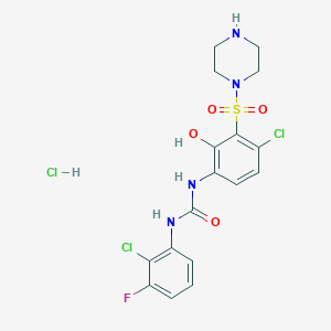 molecular formula C17H18Cl3FN4O4S B1671189 Elubrixin HCl CAS No. 688763-65-7