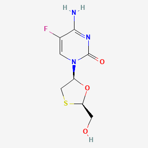 molecular formula C8H10FN3O3S B1671230 Emtricitabine CAS No. 143491-57-0
