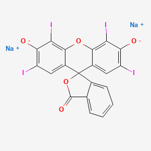 molecular formula C20H8I4NaO5 B1671237 Spiro[isobenzofuran-1(3H),9'-[9H]xanthen]-3-one,3',6'-dihydroxy-2',4',5',7'-tetraiodo-, sodium salt (1:2) CAS No. 16423-68-0