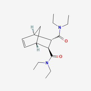 molecular formula C17H28N2O2 B1671276 (1R,2R,3R,4S)-2-N,2-N,3-N,3-N-tetraethylbicyclo[2.2.1]hept-5-ene-2,3-dicarboxamide CAS No. 4582-18-7