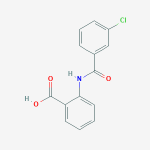 molecular formula C14H10ClNO3 B1671281 2-[(3-chlorobenzoyl)amino]benzoic Acid CAS No. 444286-45-7