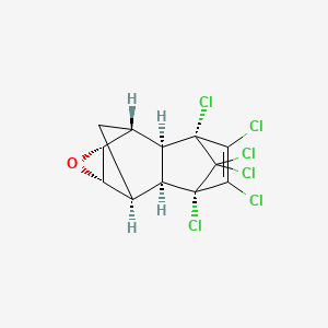 molecular formula C12H8Cl6O B1671284 Endrin 1000 microg/mL in Hexane CAS No. 72-20-8