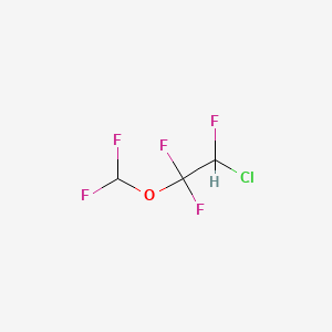 molecular formula C3H2ClF5O<br>CHF2OCF2CHClF<br>C3H2ClF5O<br>CHF2OCF2CHClF B1671288 Enflurane CAS No. 13838-16-9