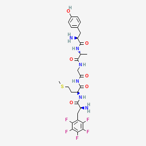molecular formula C28H33F5N6O6S B1671296 Enkephalinamide-met, ala(2)-(penta-F-phe)(4)- CAS No. 67875-58-5