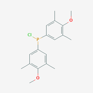 molecular formula C18H22ClO2P B167130 Bis(3,5-dimethyl-4-methoxyphenyl)chlorophosphine CAS No. 136802-85-2