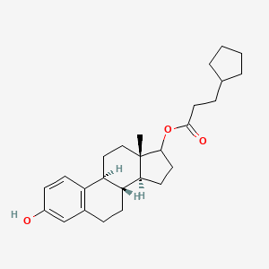 molecular formula C26H36O3 B1671310 3-Hydroxyestra-1,3,5(10)-trien-17-yl 3-cyclopentylpropanoate CAS No. 313-06-4