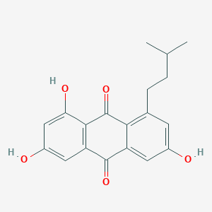 molecular formula C19H18O5 B167134 1,3,6-Trihydroxy-8-(3-methylbutyl)anthraquinone CAS No. 135161-98-7