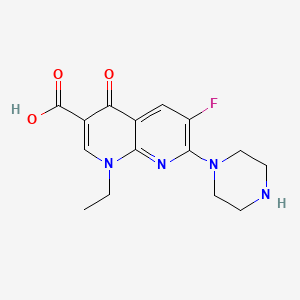molecular formula C15H17FN4O3 B1671340 依诺沙星 CAS No. 74011-58-8