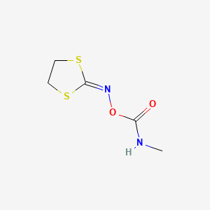 molecular formula C5H8N2O2S2 B1671354 1,3-Dithiolan-2-one, O-((methylamino)carbonyl)oxime CAS No. 1631-64-7