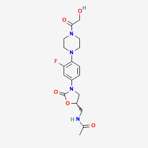 molecular formula C18H23FN4O5 B1671371 Eperezolid CAS No. 165800-04-4