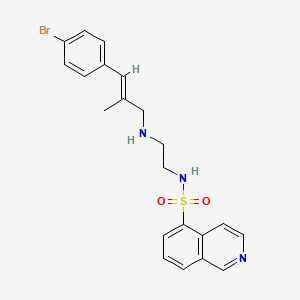 molecular formula C21H22BrN3O2S B1671372 N-[2-[[(E)-3-(4-Bromophenyl)-2-methylprop-2-enyl]amino]ethyl]isoquinoline-5-sulfonamide CAS No. 1000995-79-8
