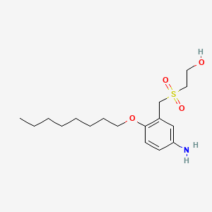 molecular formula C17H29NO4S B1671391 Ethanol, 2-((5-amino-2-(octyloxy)benzyl)sulfonyl)- CAS No. 5819-70-5