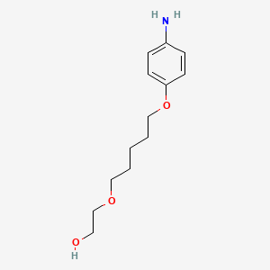 B1671393 Ethanol, 2-(5-(p-aminophenoxy)pentyloxy)- CAS No. 100523-04-4