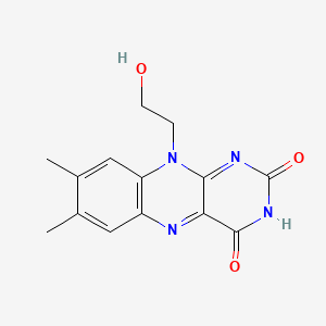 molecular formula C14H14N4O3 B1671394 Ethanol lumiflavine CAS No. 3180-56-1