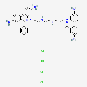 molecular formula C41H49Cl4N8+ B1671397 5,5'-(Ethylenebis(iminotrimethylene))bis(3,8-diamino-6-phenylphenanthridinium) dichloride dihydrochloride CAS No. 61926-22-5