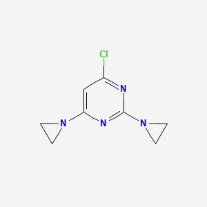 molecular formula C8H9ClN4 B1671400 2,4-Diethylenimino-6-chloropyrimidine CAS No. 2482-80-6