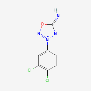 B1671416 1,2,3,4-Oxatriazolium, 5-amino-3-(3,4-dichlorophenyl)-, inner salt CAS No. 144576-10-3