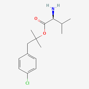 molecular formula C15H22ClNO2 B1671417 2-(4-Chlorophenyl)-1,1-dimethylethyl 2-amino-3-methylbutanoate CAS No. 120493-42-7