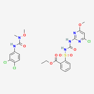 molecular formula C24H25Cl3N6O8S B1671429 Lorox plus CAS No. 120812-76-2