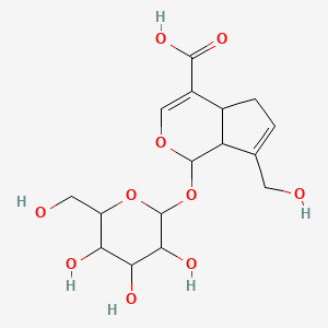 7-(Hydroxymethyl)-1-[3,4,5-trihydroxy-6-(hydroxymethyl)oxan-2-yl]oxy-1,4a,5,7a-tetrahydrocyclopenta[c]pyran-4-carboxylic acid