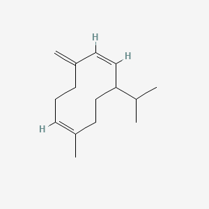 molecular formula C15H24 B1671450 1-Methyl-5-methylene-8-(1-methylethyl)-1,6-cyclodecadiene CAS No. 37839-63-7