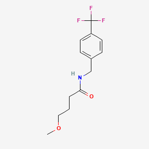 molecular formula C13H16F3NO2 B1671455 4-Methoxy-N-((4-(trifluoromethyl)phenyl)methyl)-butanamide CAS No. 202402-20-5