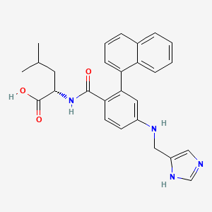 molecular formula C27H28N4O3 B1671464 (2S)-2-[[4-(1H-imidazol-5-ylmethylamino)-2-naphthalen-1-ylbenzoyl]amino]-4-methylpentanoic acid CAS No. 191102-79-1